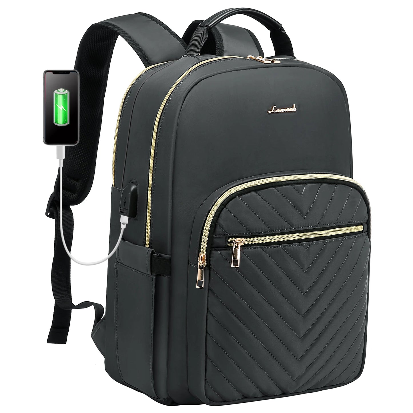 LOVEVOOK Luxury Nylon Teen College School Bookbags Waterproof Business 15.6 17 Inch Travel Laptop Backpacks Bags for Women Girls