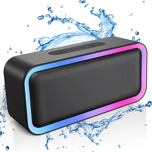 A6 Waterproof Bluetooth Speaker ACOME Portable Wireless Speaker 10W Sound RGB TWS Pairing V5.0 Bass for Party Travel Outdoor