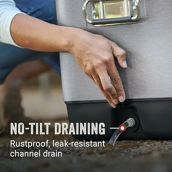 Stainless Steel Cooler Box - Portable Travel Party Camping Ice Bucket - MANDOTOS INTERNATIONAL