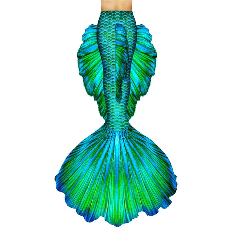 Hot Sale Customized Freediving Mermaid Tail Bikini Set Mermaid Tail Swimming Suit
