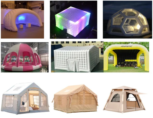 2025 NEW LA Large Luxury Outdoor Family Waterproof Durable Airtight House Travel Air Inflatable Tent for Camping