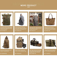 Vintage Batik Canvas Leather Backpacks for Men Laptop Daypacks Waterproof Canvas Rucksacks Mountaineering Travel Backpack
