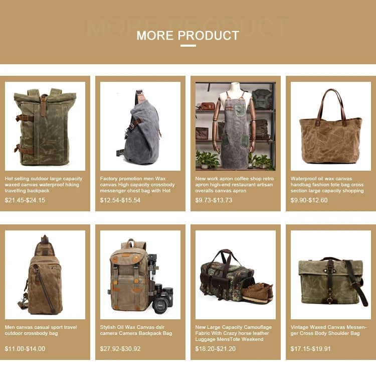 Vintage Batik Canvas Leather Backpacks for Men Laptop Daypacks Waterproof Canvas Rucksacks Mountaineering Travel Backpack
