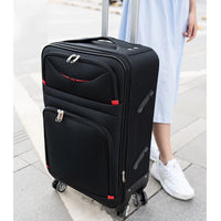 Oxford Unisex Travel Bag with Large Capacity Zipper Canvas Luggage with Lock Password Box Is Mainly