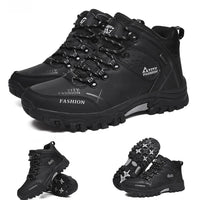 Brand Men Winter Snow Boots Waterproof Leather Sneakers Super  Warm Men's Boots Outdoor Male Hiking Boots Work Shoes Size 39-47