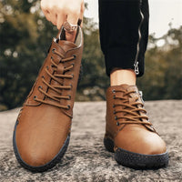 Men Hiking Shoes Non-slip Breathable Waterproof Sports Shoes Luxury Italian Handmade Male Trekking Outdoor Sneakers Travel Shoes