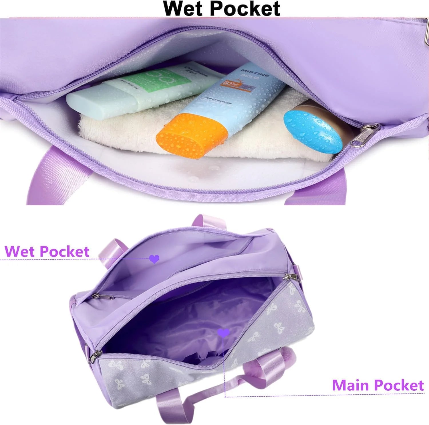 Fashionable Backpack with Bowknot Pattern, Foldable, 20-35L Capacity - MANDOTOS INTERNATIONAL