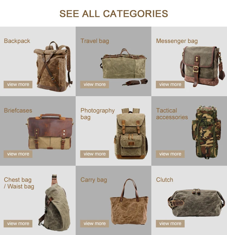 Vintage Batik Canvas Leather Backpacks for Men Laptop Daypacks Waterproof Canvas Rucksacks Mountaineering Travel Backpack