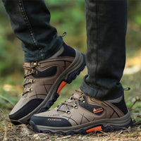 Brand Men Winter Snow Boots Waterproof Leather Sneakers Super  Warm Men's Boots Outdoor Male Hiking Boots Work Shoes Size 39-47