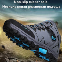 Brand Men Winter Snow Boots Waterproof Leather Sneakers Super  Warm Men's Boots Outdoor Male Hiking Boots Work Shoes Size 39-47