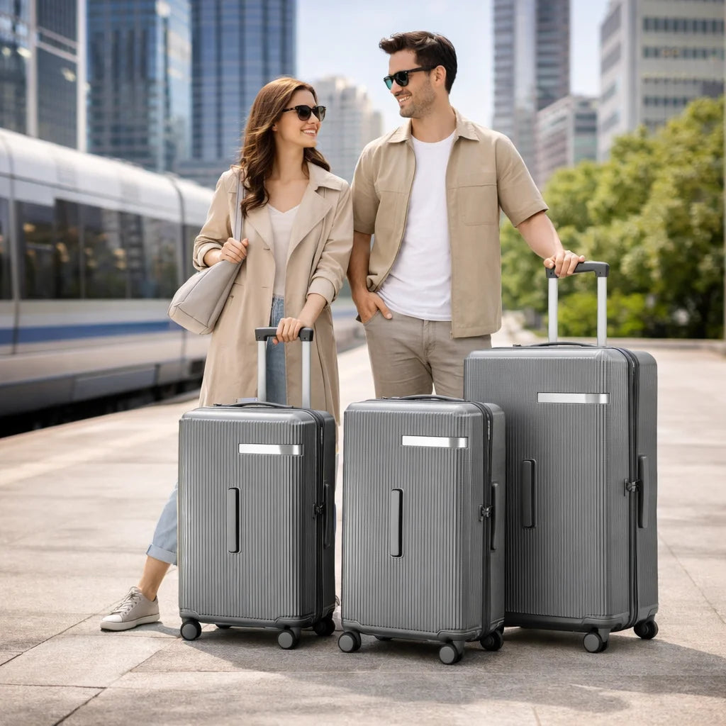 2026 Business Travel 3Pc Waterproof Lightweight Hard Shell Luggage Set - MANDOTOS INTERNATIONAL