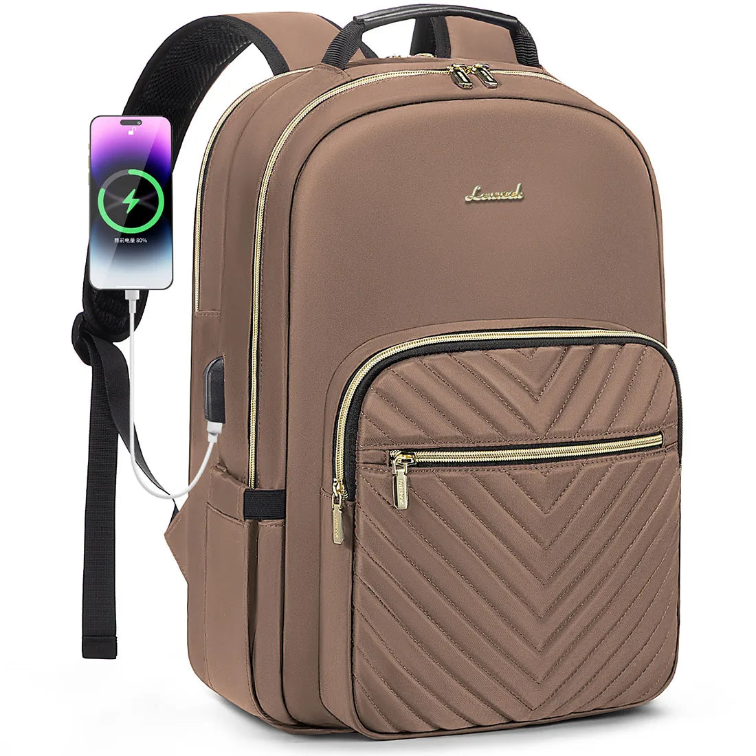 LOVEVOOK Luxury Nylon Teen College School Bookbags Waterproof Business 15.6 17 Inch Travel Laptop Backpacks Bags for Women Girls