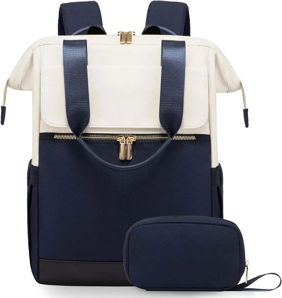 Super Lightweight Women's Travel Laptop Backpack with Curved Shoulder Straps - MANDOTOS INTERNATIONAL