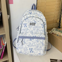 Large Capacity School Bag Travel Bags Girl Boy Bookbags High Teenager Student Plaid Backpack Cute Print Schoolbags