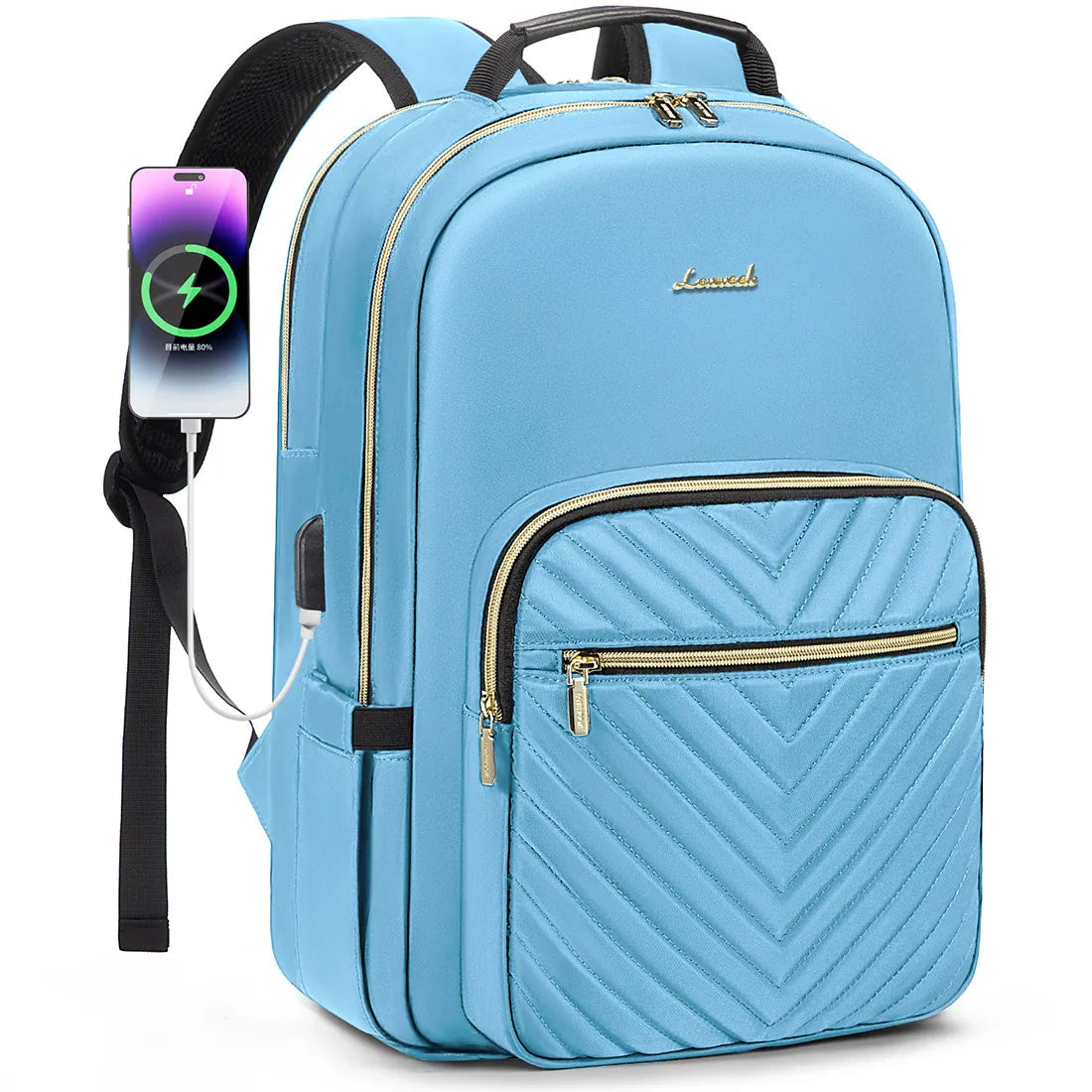 LOVEVOOK Luxury Nylon Teen College School Bookbags Waterproof Business 15.6 17 Inch Travel Laptop Backpacks Bags for Women Girls