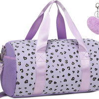 Glitter Hearts Ballet Bag for Girls - US Stock Duffel Travel Weekender Gym Bag - MANDOTOS INTERNATIONAL