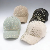 2027 NEW KJ Wholesale Sparkle Bling Rhinestone Studded Adjustable Baseball Caps Hats for Women Men Sport Dad Outdoor Sun Hat