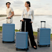 US Warehouse Waterproof Luxury PC+ABS 3 Pieces Trolley Suitcases Luggage Set Hard Shell Travel Suitcase Set with Silent Wheels
