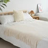 Super Soft Cozy Knitted Wool Throws Solid Color Nap Cover Blanket with Tassels Home Decor Travel Use Wholesale