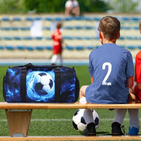 Sports Duffle Bag for Boys Football Gymnastic Bags with Wet Pocket Shoes Compartment Lightning Travel Duffel Bag