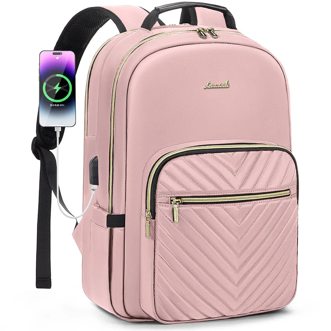 LOVEVOOK Luxury Nylon Teen College School Bookbags Waterproof Business 15.6 17 Inch Travel Laptop Backpacks Bags for Women Girls