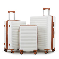 US Warehouse Luxury Lightweight Hard Shell 3 Pieces Travel Suitcases Set 20 24 28 Inch 3-Pieces Travel Suitcase Luggage Set