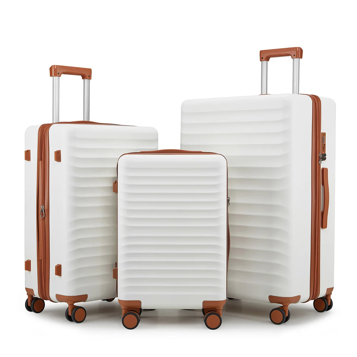US Warehouse Luxury Lightweight Hard Shell 3 Pieces Travel Suitcases Set 20 24 28 Inch 3-Pieces Travel Suitcase Luggage Set