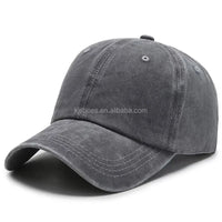 2027 NEW KJ Retro Style Men's Women's Baseball Cap Wide Brim Sunshade Duck Tongue Sports Washed Light Plate Denim Dad Hats