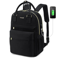 LOVEVOOK Fashion Stylish Girls Travel School Nylon BookBag With USB Waterproof Teacher Nurse Student Laptop Backpack for Women