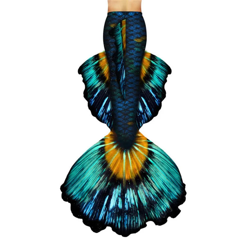 Hot Sale Customized Freediving Mermaid Tail Bikini Set Mermaid Tail Swimming Suit
