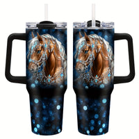 Custom logo 40 oz Stainless Steel Double Wall Vacuum Metal Cup Travel Coffee Mug 40oz Tumbler with Handle