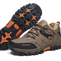Brand Men Winter Snow Boots Waterproof Leather Sneakers Super  Warm Men's Boots Outdoor Male Hiking Boots Work Shoes Size 39-47