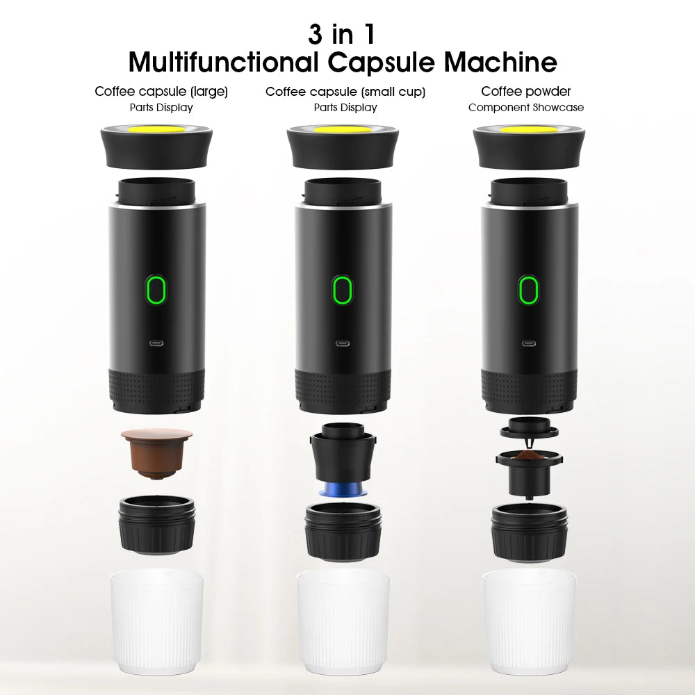 Portable Capsule Espresso Machine Heating Water Coffee Maker Handheld Automatic Espresso Machine With Travel Case