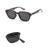 Unisex Retro Style UV 400 Polarized Sun Glasses Foldable Adult Sunglasses Oval Black Women Frame-TR90 Personalized Fashion
