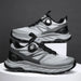 Men's Breathable Mesh Design Summer Running Shoes Rotary Button Height Increasing Outdoor Travel Hiking Sneakers for Spring