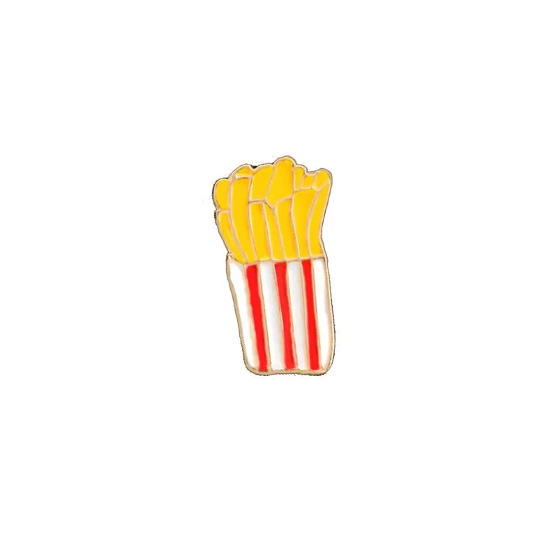 13 Style Snack Brooch Burger Pizza Chicken Drinks Coffee Popcorn French Fries Hot Dog Enamel Pins Food Brooche For Women Jewelry - MANDOTOS