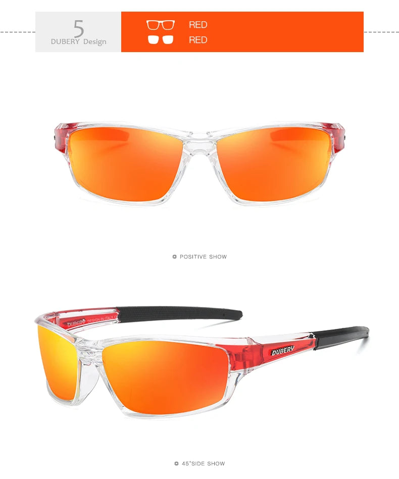 DUBERY 2022 Fashion Polarized Night Vision Sunglasses Trade Driving Custom Men Sunglasses Hot Selling Sport Glasses