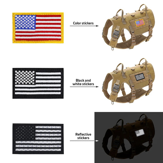 Tactical Dog Harness Leash Durable Military Dog Harness Vest MOLLE For Large Dogs erman Shepherd Training Harnesses With Pouches - MANDOTOS