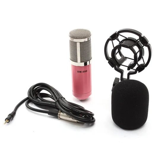 Professional BM-800 BM Condenser Microphone Pro Audio Studio Vocal Recording KTV Karaoke Desktop Metal Shock Mount
