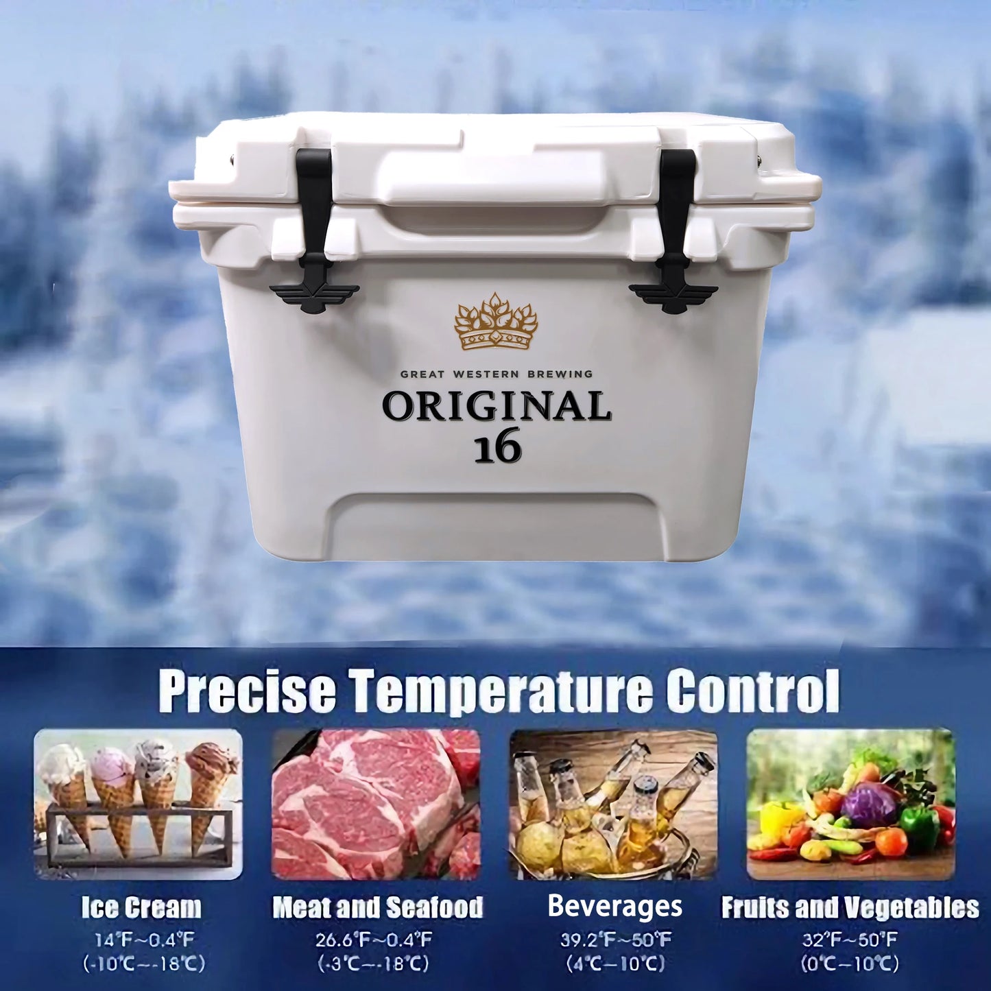 20L Classic Rotomolded Portable Cooler Box for Travel, Camping, Fishing, Sports & Home - MANDOTOS INTERNATIONAL