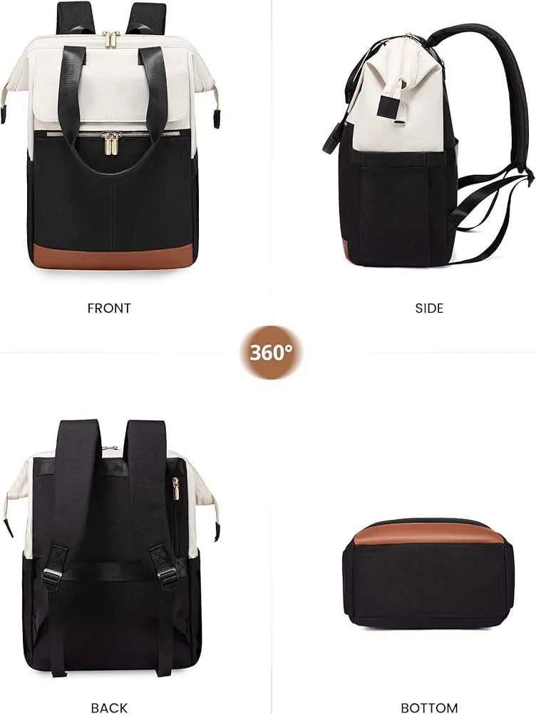 Super Lightweight Women's Travel Laptop Backpack with Curved Shoulder Straps - MANDOTOS INTERNATIONAL
