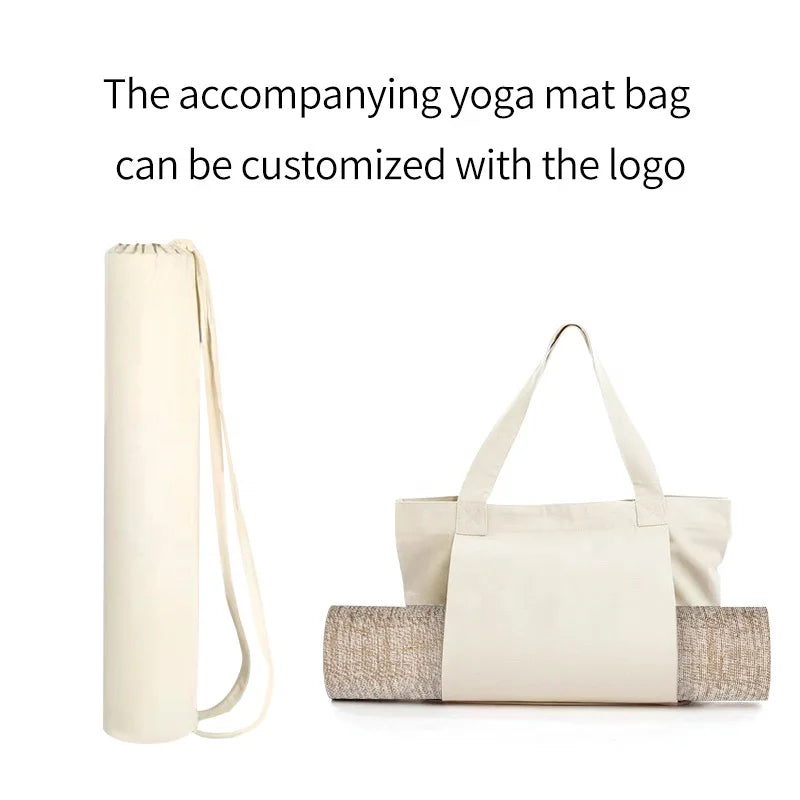 Custom Logo Printed Natural Rubber PU Eco-friendly 4mm 5mm Set Non-slip Travel Yoga Mat and Bag High Quality OEM ODM