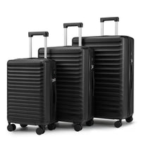 US Warehouse Waterproof Luxury PC+ABS 3 Pieces Trolley Suitcases Luggage Set Hard Shell Travel Suitcase Set with Silent Wheels