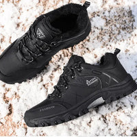Brand Men Winter Snow Boots Waterproof Leather Sneakers Super  Warm Men's Boots Outdoor Male Hiking Boots Work Shoes Size 39-47