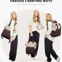 Super Lightweight Women's Travel Laptop Backpack with Curved Shoulder Straps - MANDOTOS INTERNATIONAL