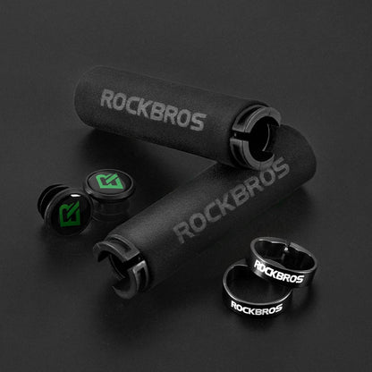 ROCKBROS Cycling Grips Anti-skid Shockproof Silicone Sponge Handlebar Grips MTB Road Bike Grips Ultraight Cycling Handlebars