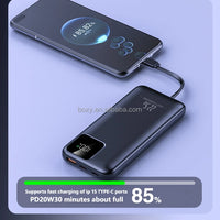 Wholesale PD22.5W Fast Charging 20000Mah  Power Bank With Led Digital Display Travel Phone Power Banks USB Fast Portable Charger