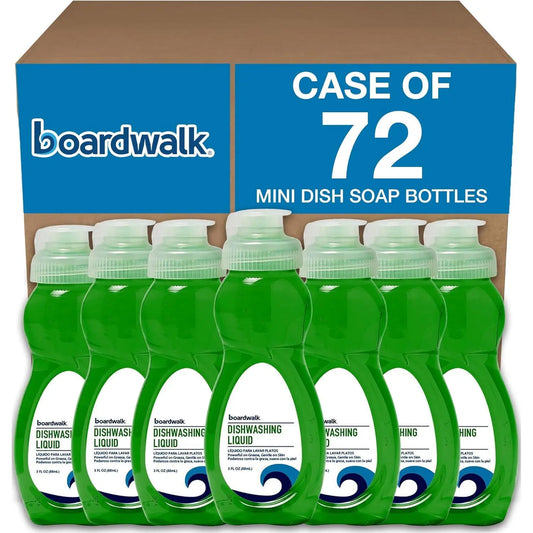 Eco-Friendly Dish Soap - 72 Bottles All-Purpose Travel Size 3 oz Fresh Scent - MANDOTOS INTERNATIONAL