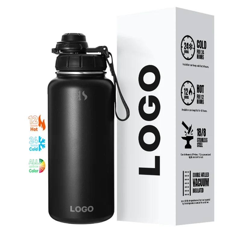 32oz Insulated Stainless Steel Sports Water Bottle - Gym, Outdoor & Travel - MANDOTOS INTERNATIONAL