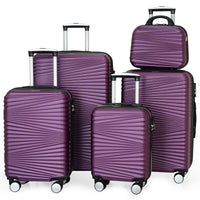 5-Piece Family Travel Luggage Set with Vanity Case - Elegant, Portable & Impact-Resistant - MANDOTOS INTERNATIONAL